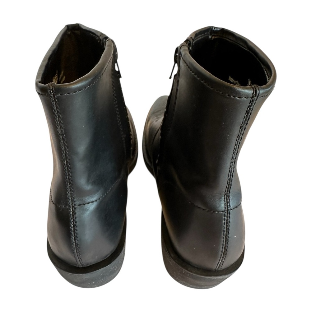 Justin Basic Boots Black Leather Ankle Boots JB104 11D - Picture 6 of 13